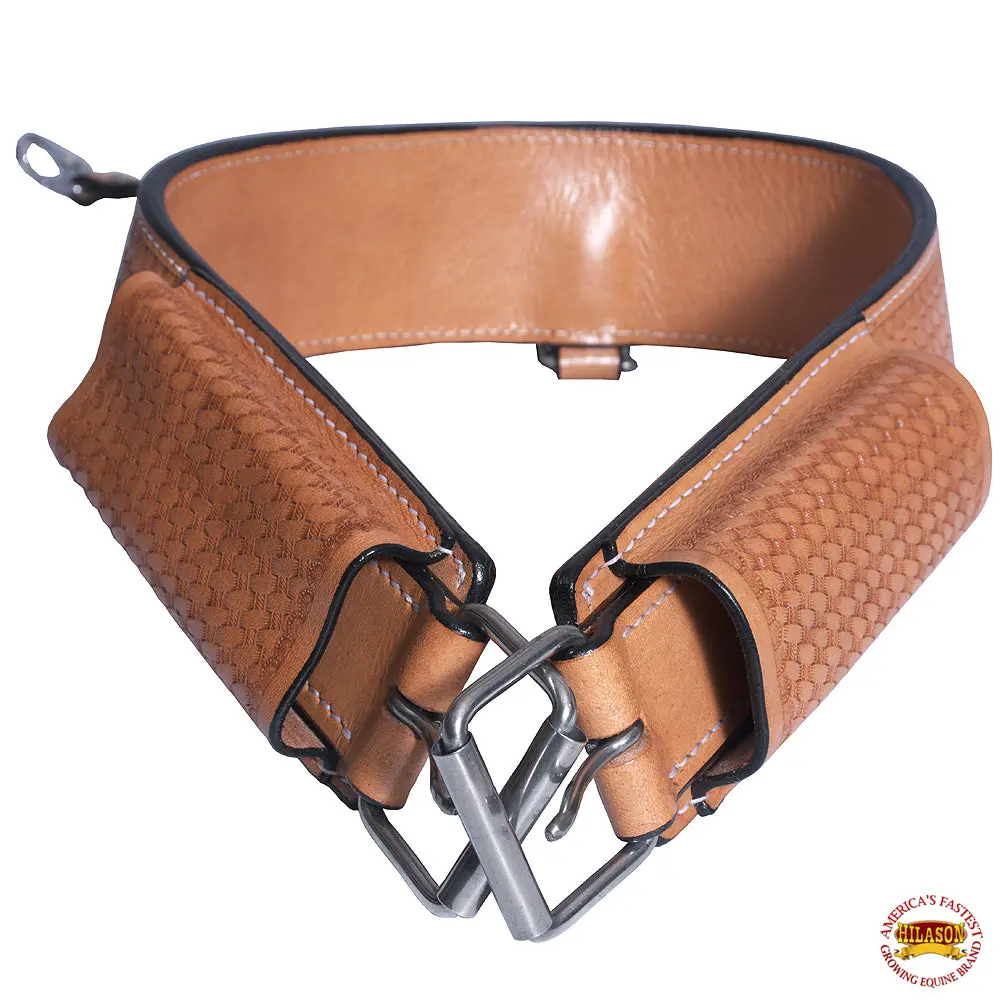 Hilason Horse Western Leather Back Rear Cinch Flank Girth | Saddle High-Grade Genuine 1
