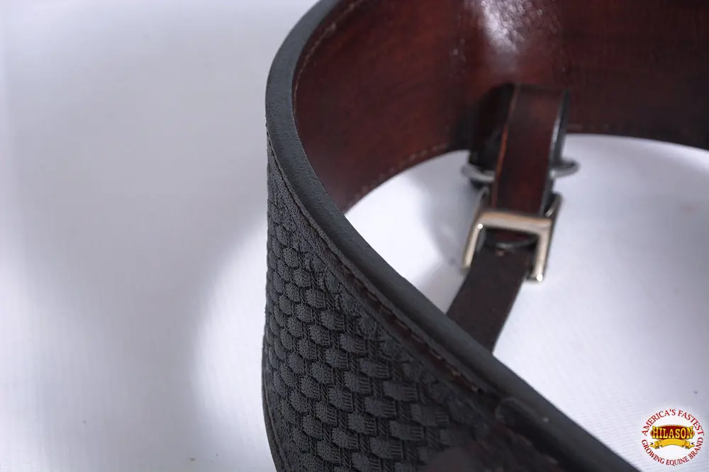 Hilason Horse Western Leather Back Rear Cinch Flank Girth | Saddle Strap 1