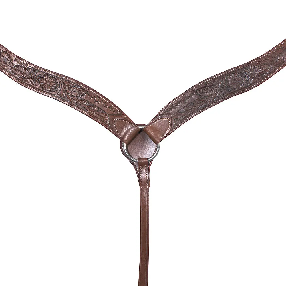 Western Horse Breast Collar Leather Brown Comfytack 1