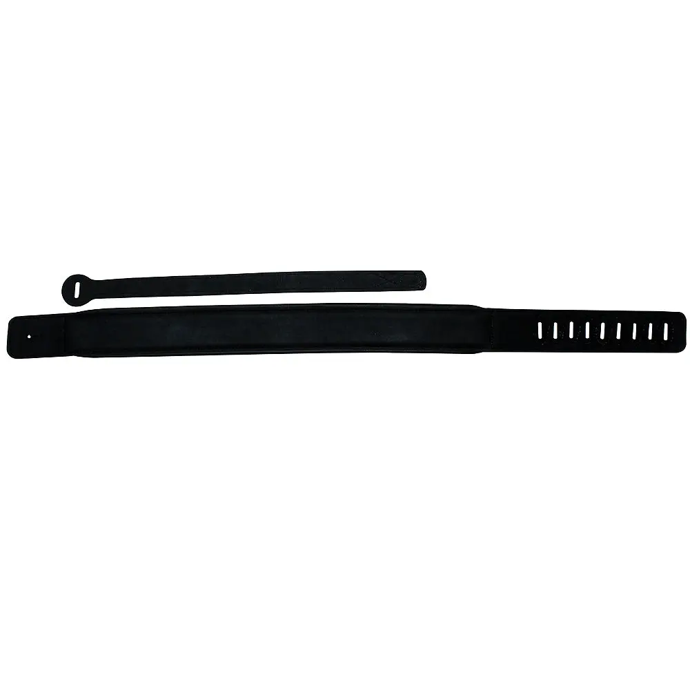Leather Guitar Bass Strap 3.25" Dual Padded Black By Great American 1