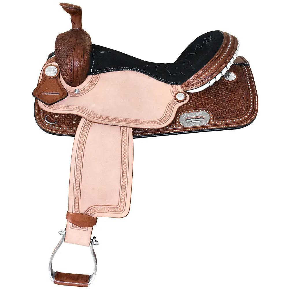 16" Western Horse Ranch Roping Saddle American Leather Hilason 1
