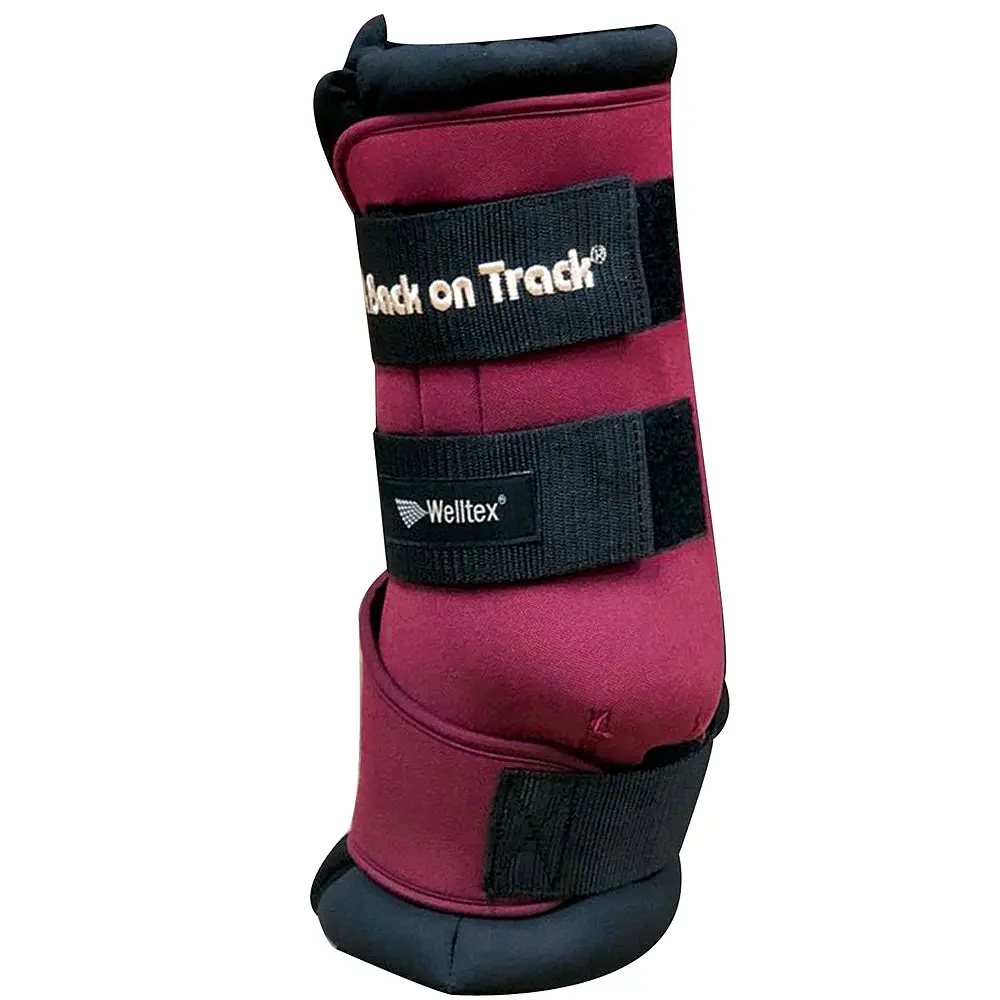 14" Back On Track Relaxed Muscles Tendons Joints Ligaments Horse Wraps Burgundy 1