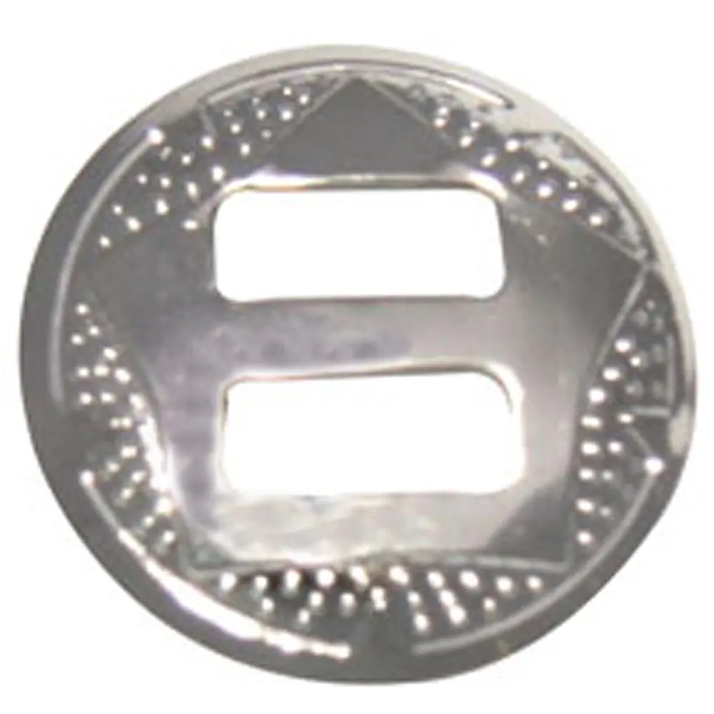 Western Star Bright Silver Slotted Round Concho 1-1/4″ Leather Craft 2