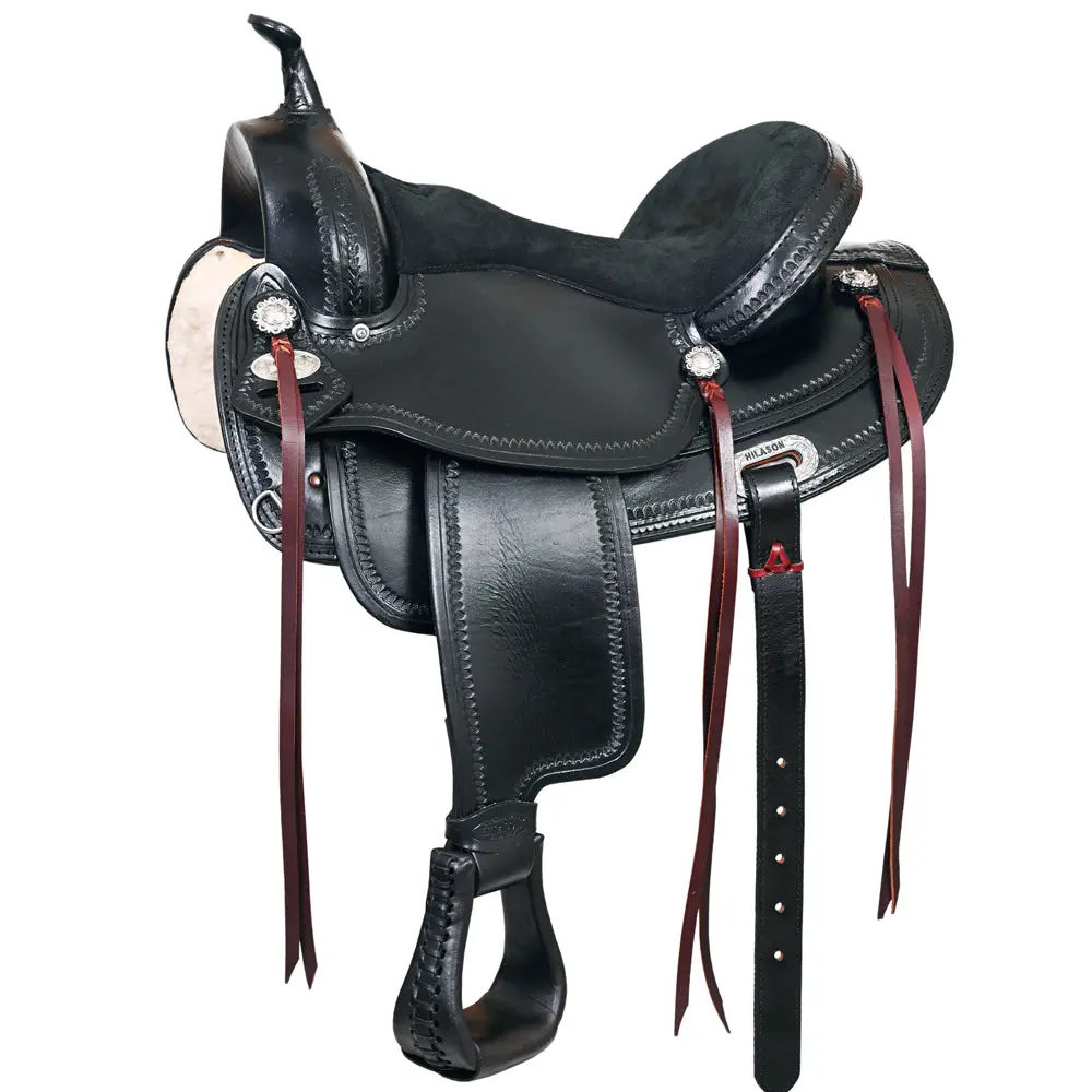 Hilason Western Horse Treeless Trail Pleasure American Leather Saddle | Barrel For Horses 1