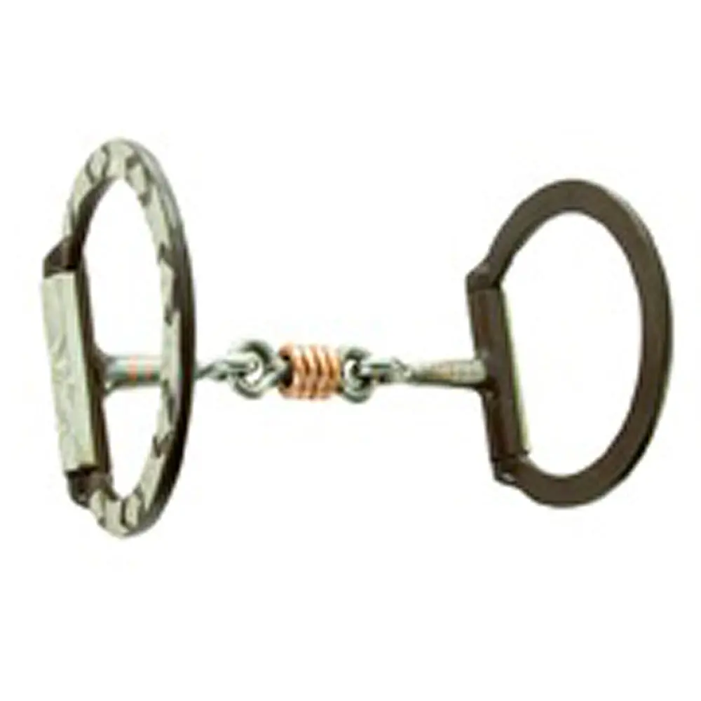 Hilason Brown Dee Horse Bit Dog Done Mouth W/ Copper Rings 1