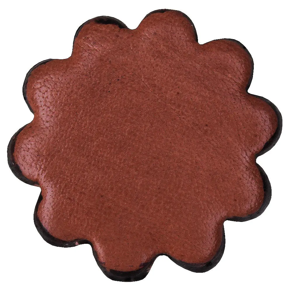 Set Of 06 Hilason Plain Scalloped Leather Rosette Concho Saddle Tack 1-1/4 " 1