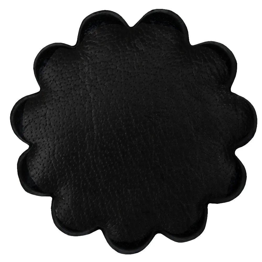 Set Of 06 Hilason Plain Scalloped Leather Rosette Concho Saddle Tack 1-1/2" 1