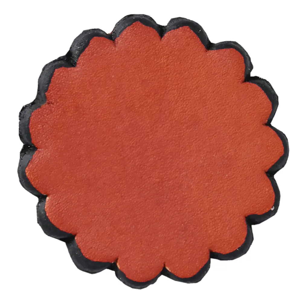Set Of 06 Hilason Plain Scalloped Leather Rosette Concho Saddle Tack 1-3/4" 1