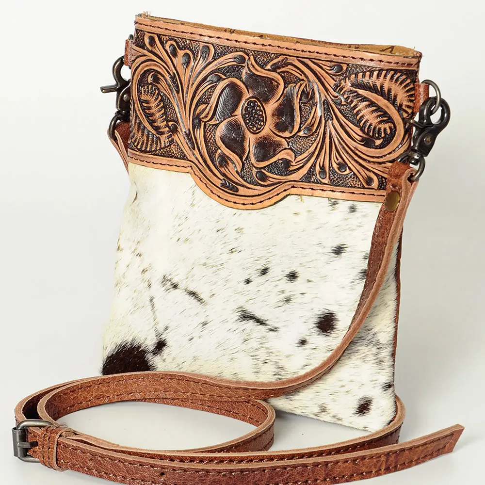 American Darling Cross Body Hand Tooled Hair On-Genuine Leather Western Women Bag Handbag Purse | Crossbody For Cute 1