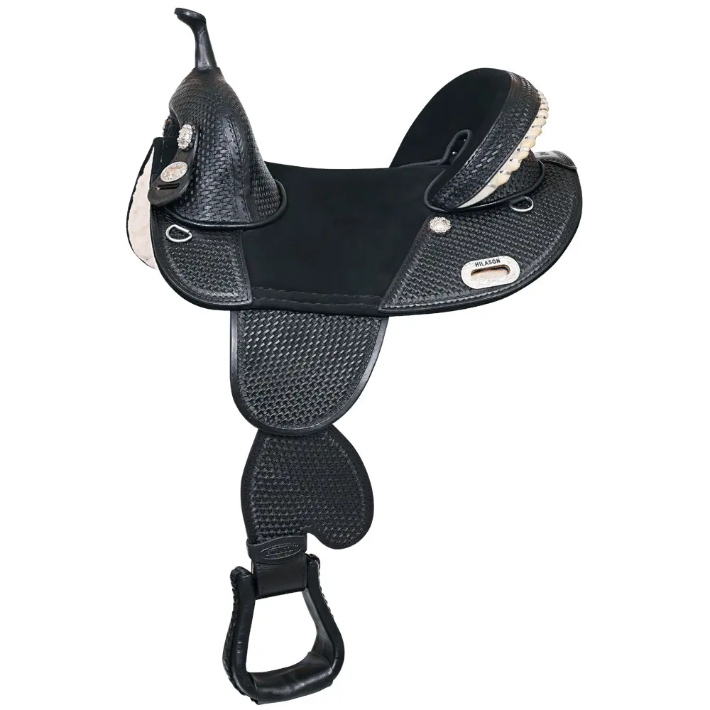 Hilason Western American Leather Trail Barrel Racing Horse Saddle | Treeless For Horses 1