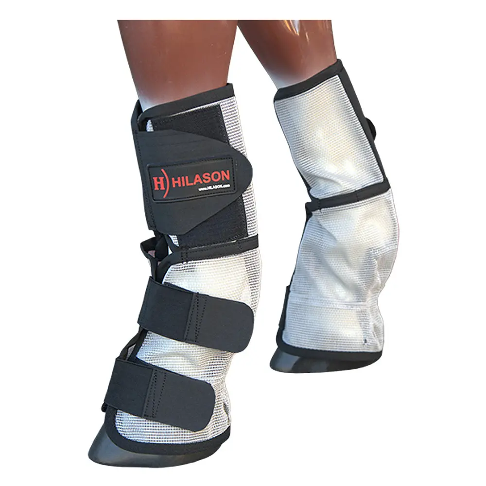 Hilason Uv Protection Arab Horse Size Insects Fly Boots Grey Black 1