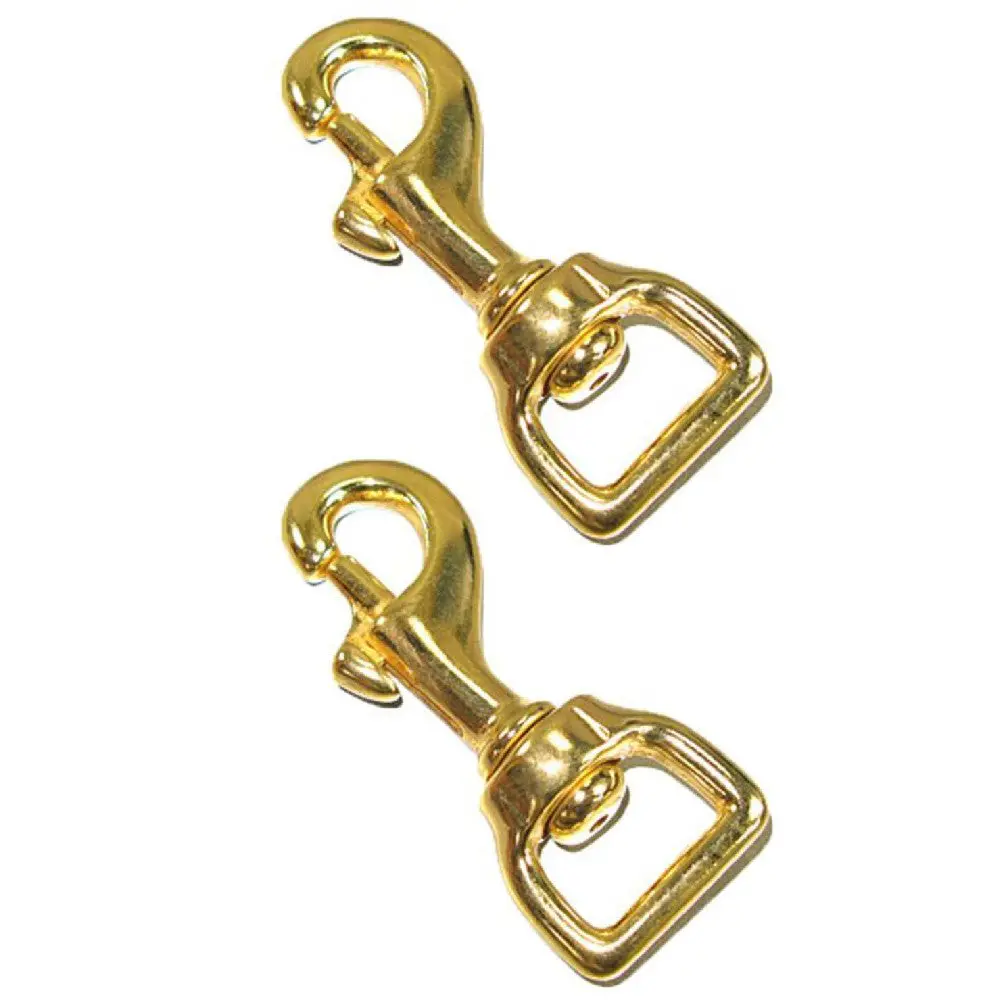 Hilason 1" X 3" Western Horse Tack Swivel Eye Bolt Snap – Heavy Duty Solid Brass Trigger Snap 1