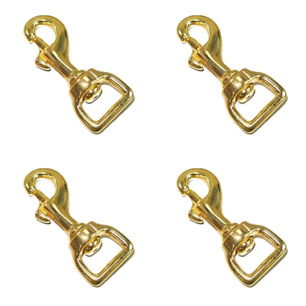 Hilason 1" X 3" Western Horse Tack Swivel Eye Bolt Snap – Heavy Duty Solid Brass Trigger Snap 2