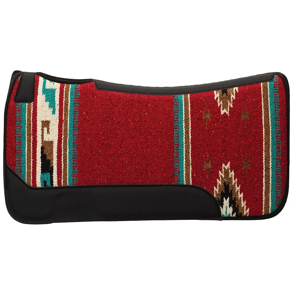 31 X 32 Weaver Leather Contoured Single Weave Wool Blend Felt Saddle Pad Maroon 1