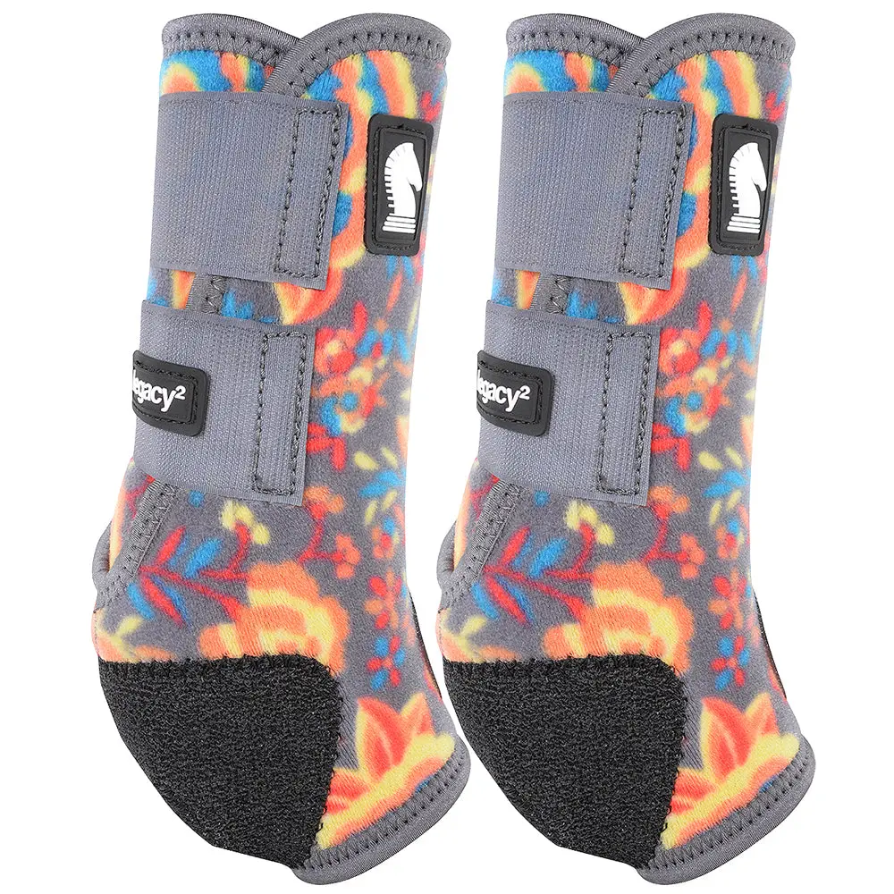 Classic Equine Legacy2 System Front Pattern Boots Pair Wildflower 1