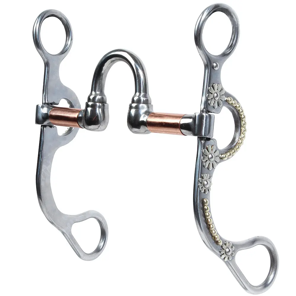 5" Professional Choice Bob Avila Daisy Shank Correction Horse Mouth Bit 1