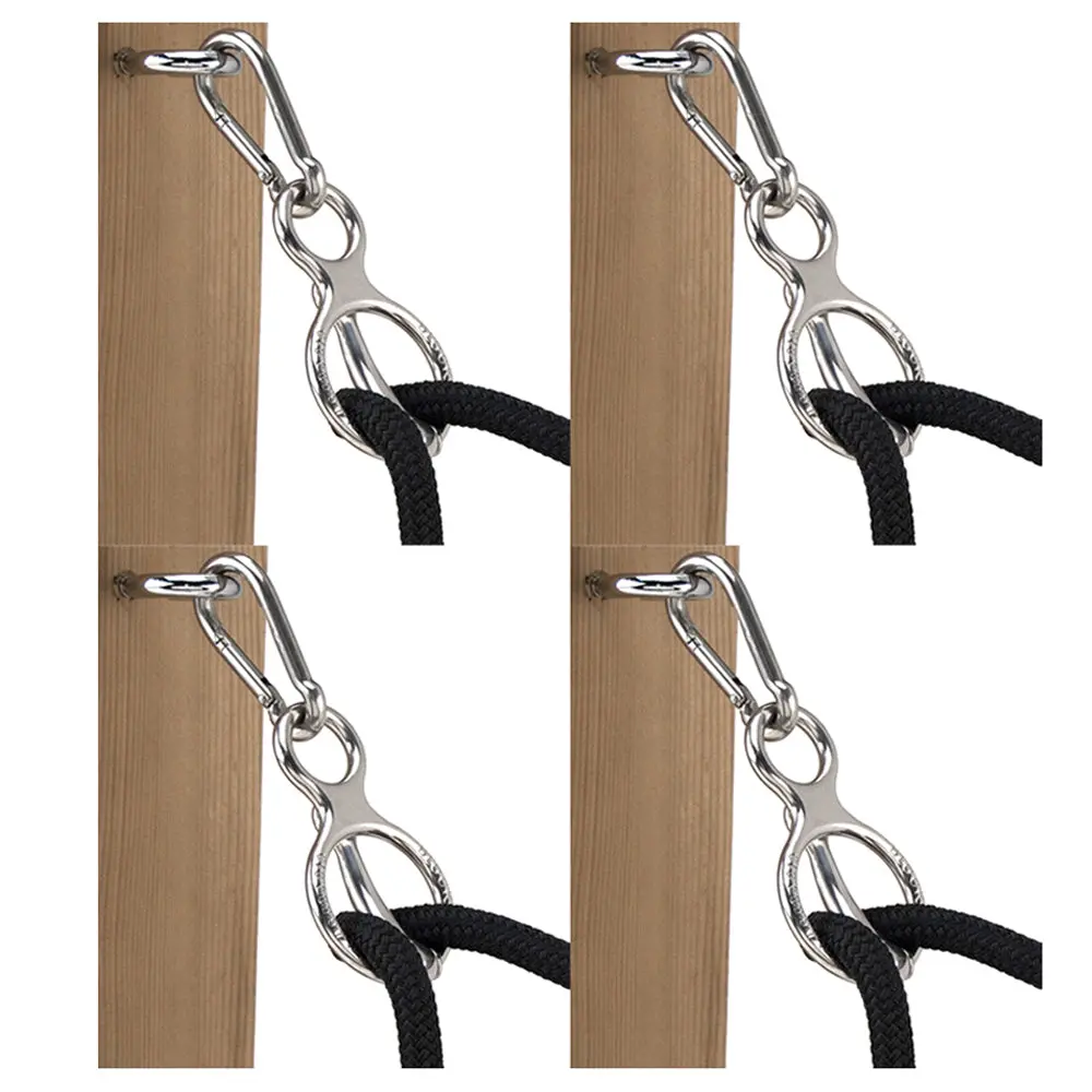 [ Set Of 4 ] Blocker Tie Ring || Horse Stainless Steel 1