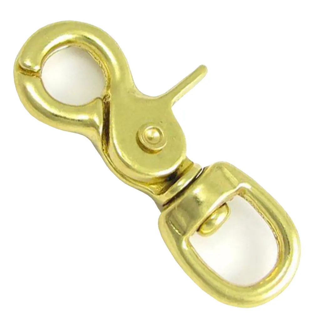 Hilason 3/4 Inch X 2-3/4 Sb Trigger Snap Round Eye Brass Plated 1