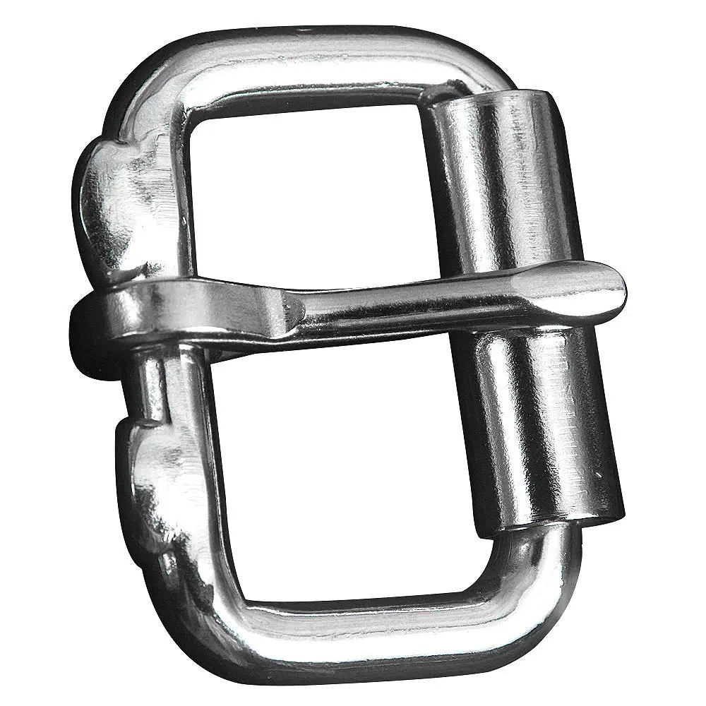 2 In Hilason One Tong Polished Stainless Steel Roller Buckle 1