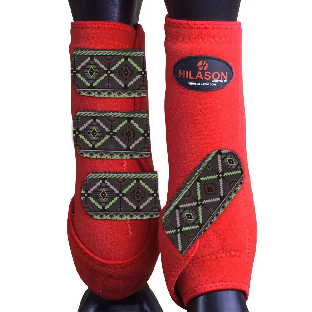 Large Hilason Horse Medicine Sports Boots Rear Hind Leg 1