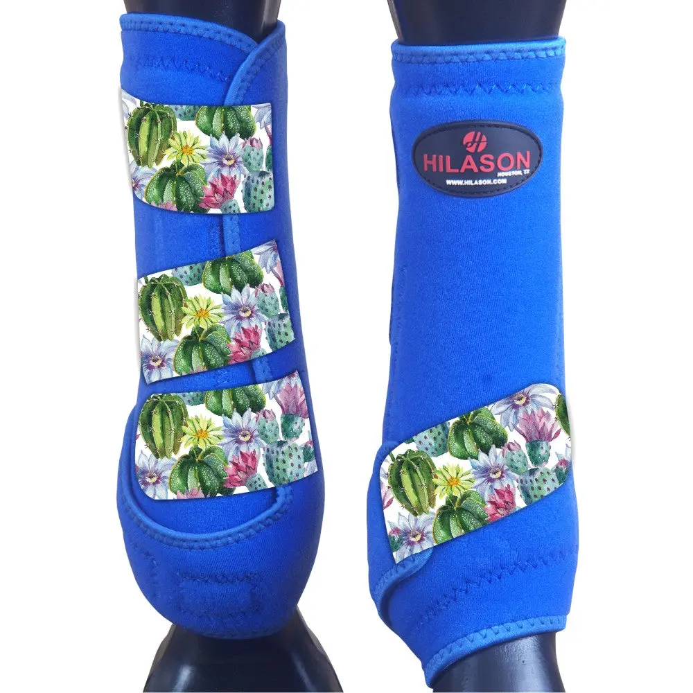 Royal W/ Seamlesscactus Hilason Horse Medicine Sports Boots Front Leg 1