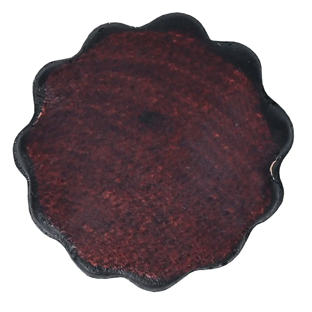 1" Hilason Plain Scalloped Leather Rosette Concho Saddle Dark Brown 1