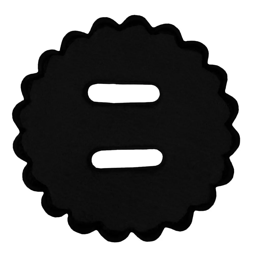 1" Hilason Slotted Scalloped Leather Rosette Concho Saddle Black 1