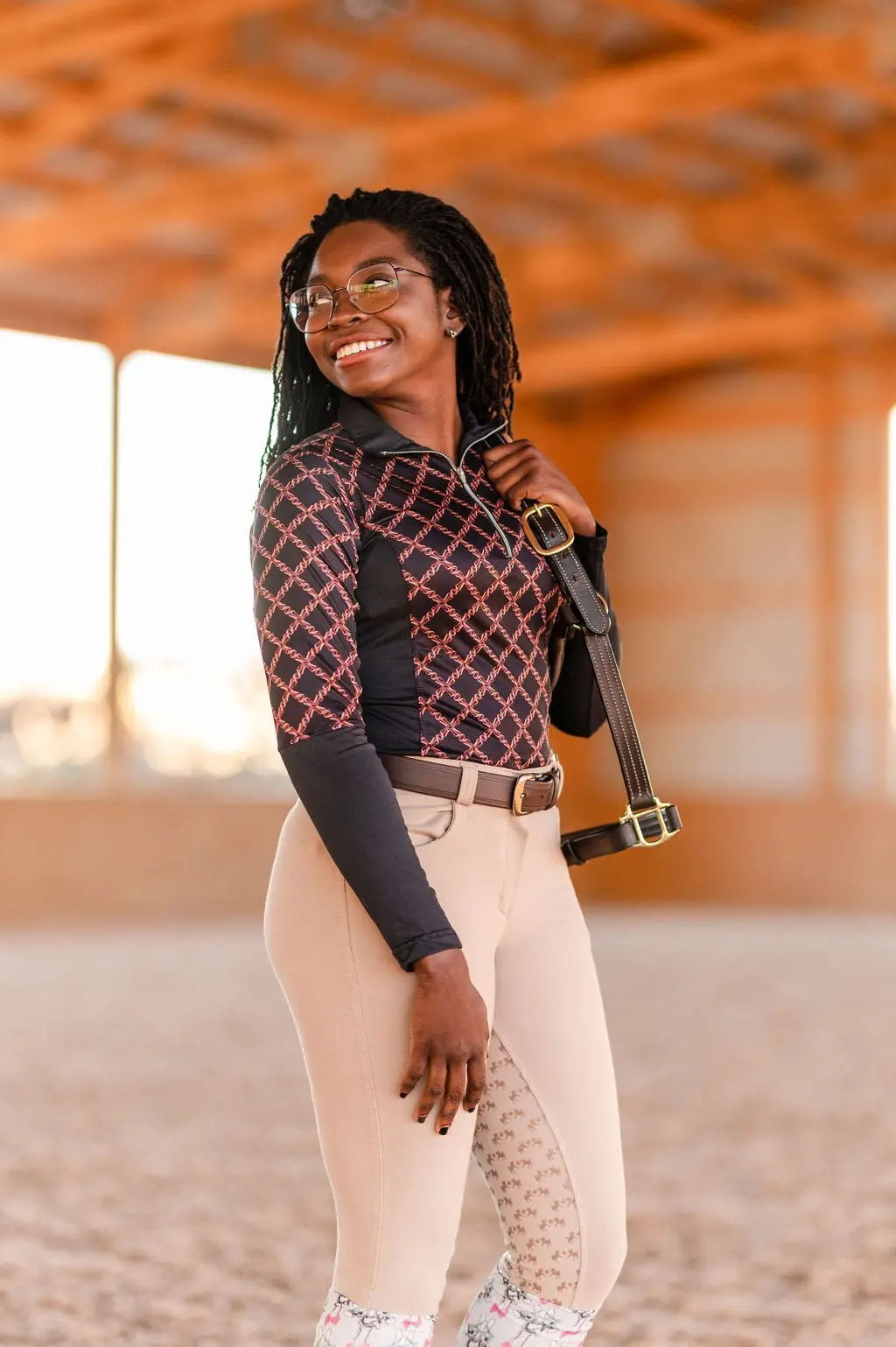 Equine Couture Heather Silicone Full Seat Breech 3
