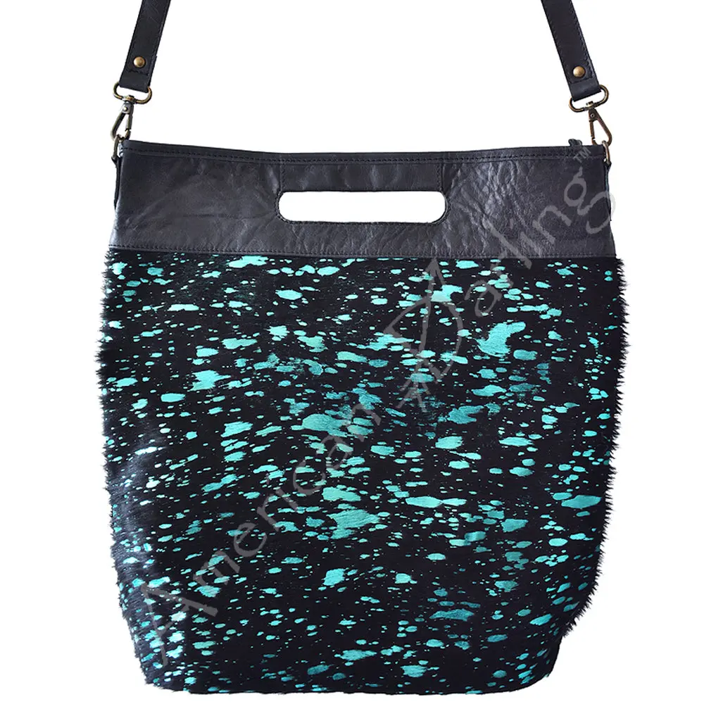American Darling Clutch Bag Handcrafted From Genuine Hair-On Cowhide & Full Grain Leather 1