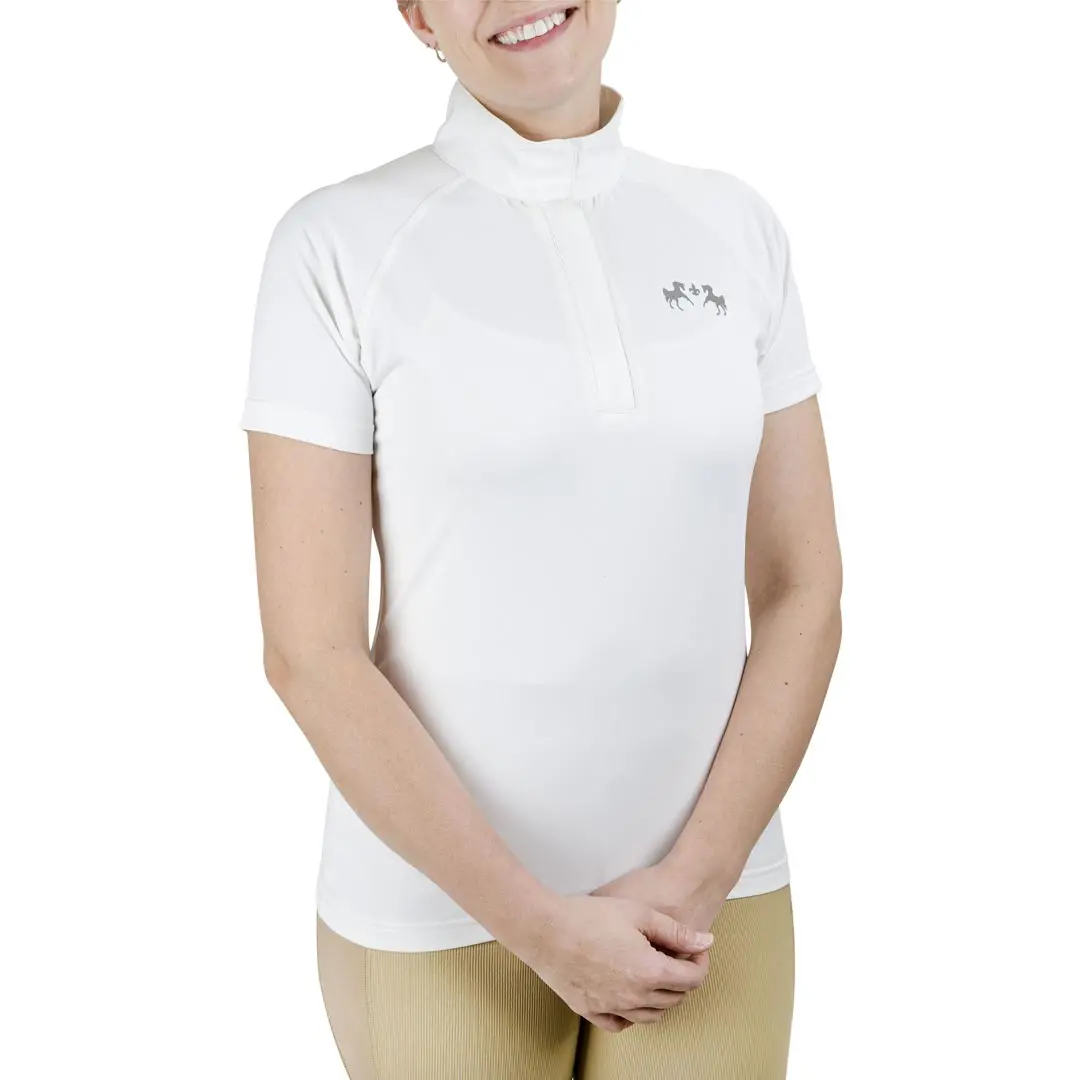 Equine Couture Ladies Magda Lace Equicool Short Sleeve Show Shirt 1