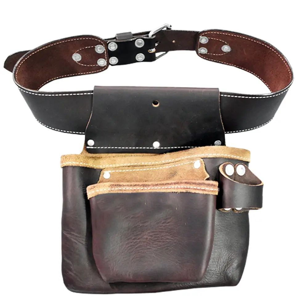 Hilason Leather Tool Bag Construction Handyman Farmers Organizer Storage Bags For Men Electrician Tools Home & Wood Work 1