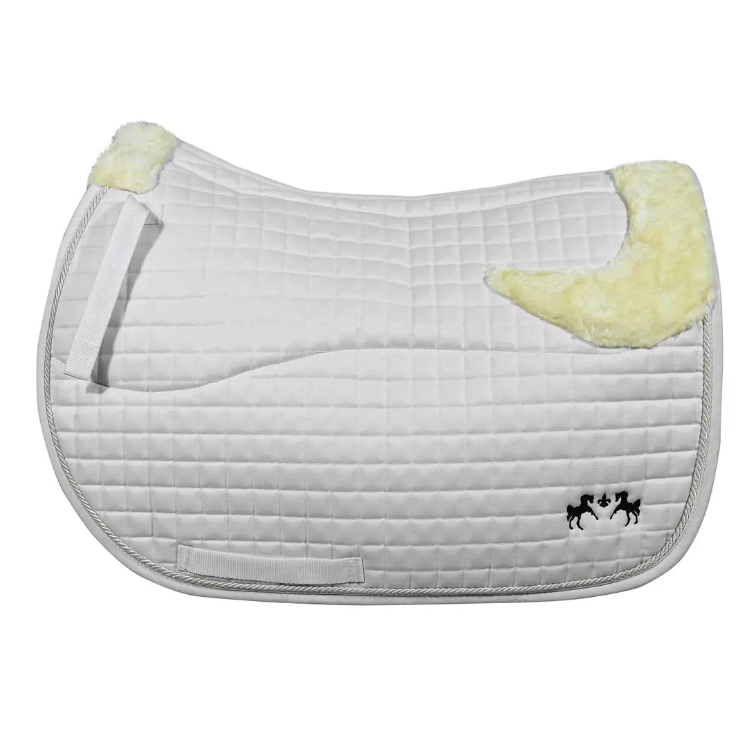Equine Couture Regal Saddle Pad With White Sherpa Fleece And Coolmax Lining 1