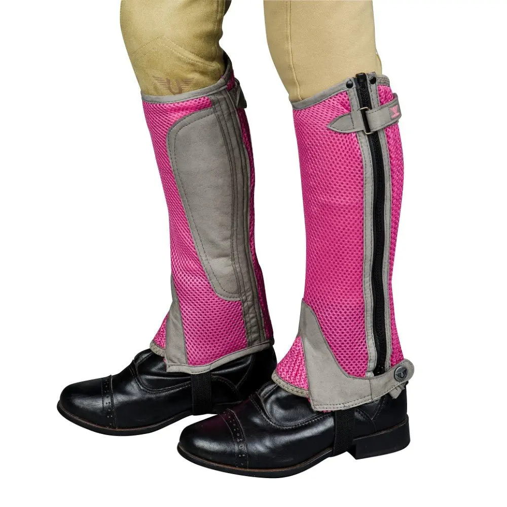Tuffrider Children's Double Up Air Mesh Half Chap And Glove Set 6