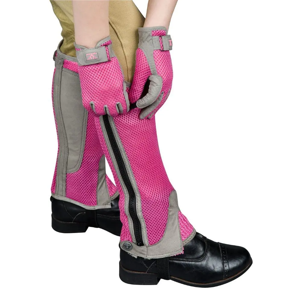Tuffrider Children's Double Up Air Mesh Half Chap And Glove Set 2
