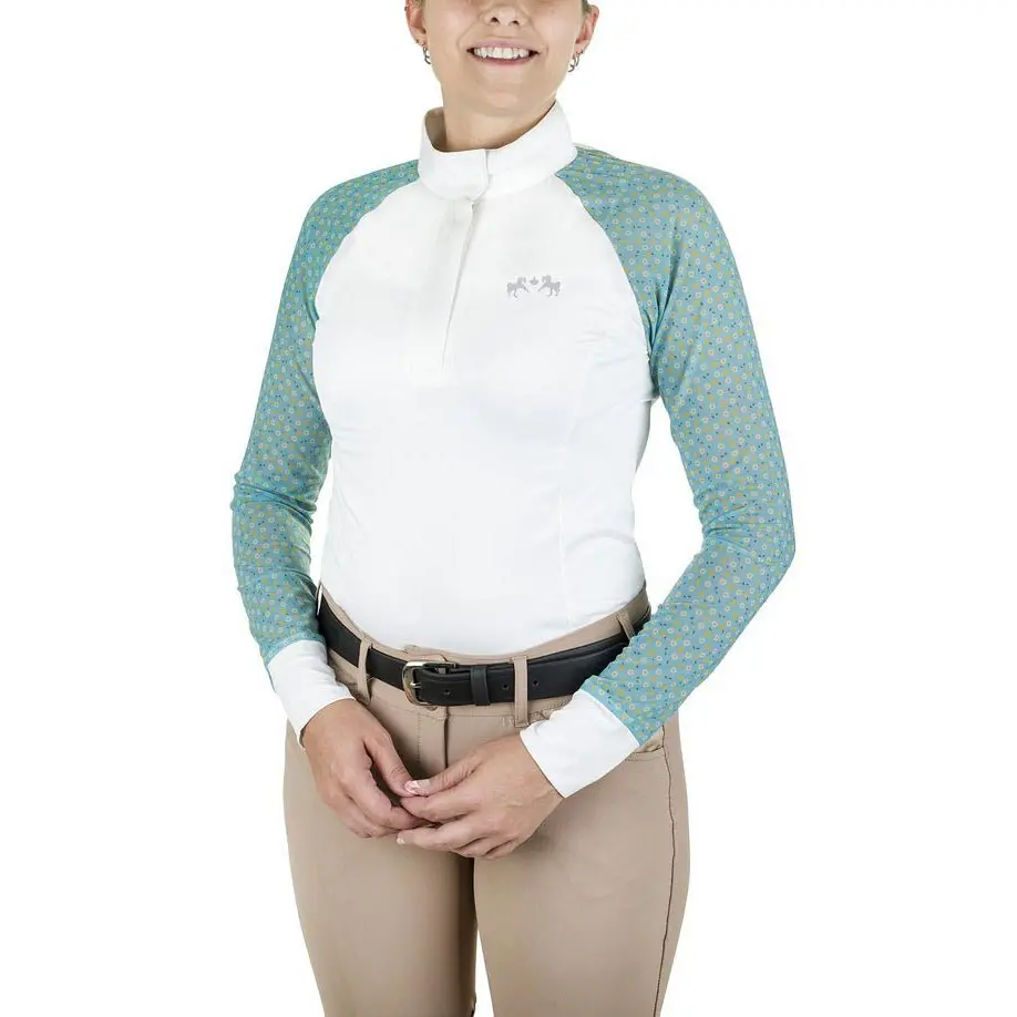 Equine Couture Women Smyrna Printed Long Sleeve Show Shirt 4