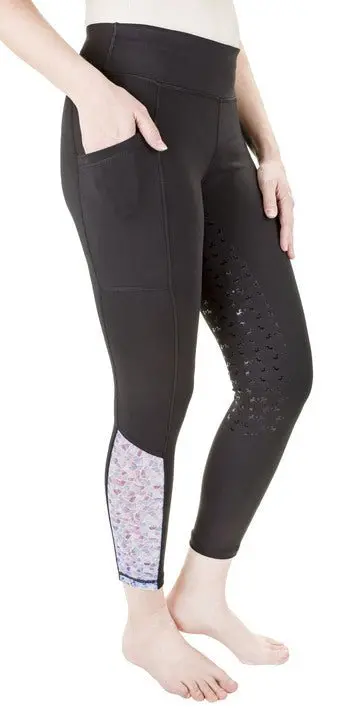 Equine Couture Women Daisy Printed Smyrna Tights 3