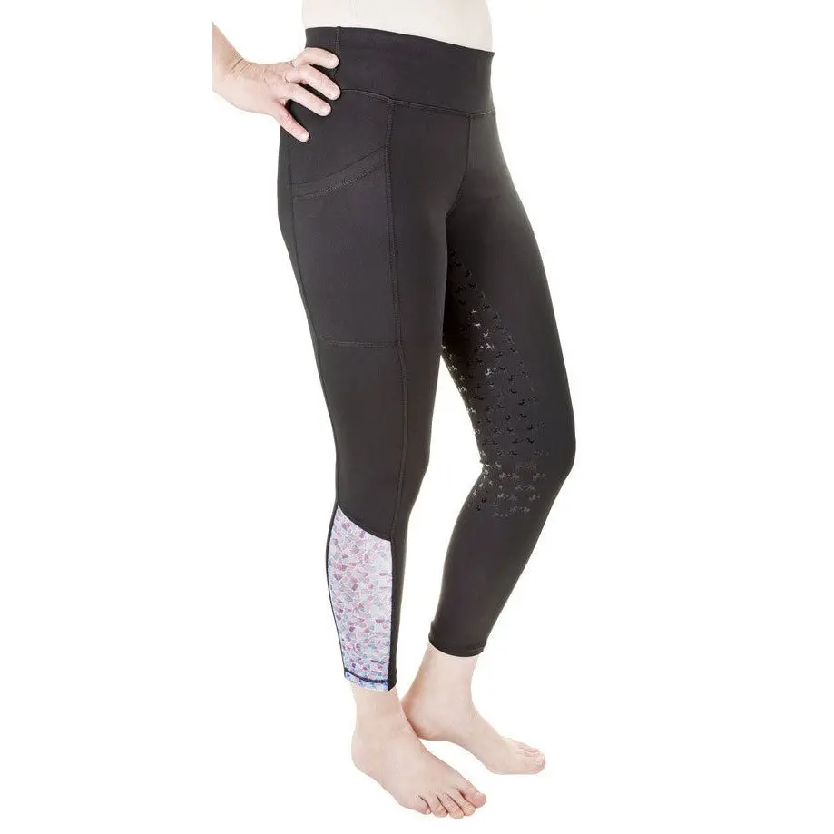 Equine Couture Women Daisy Printed Smyrna Tights 11