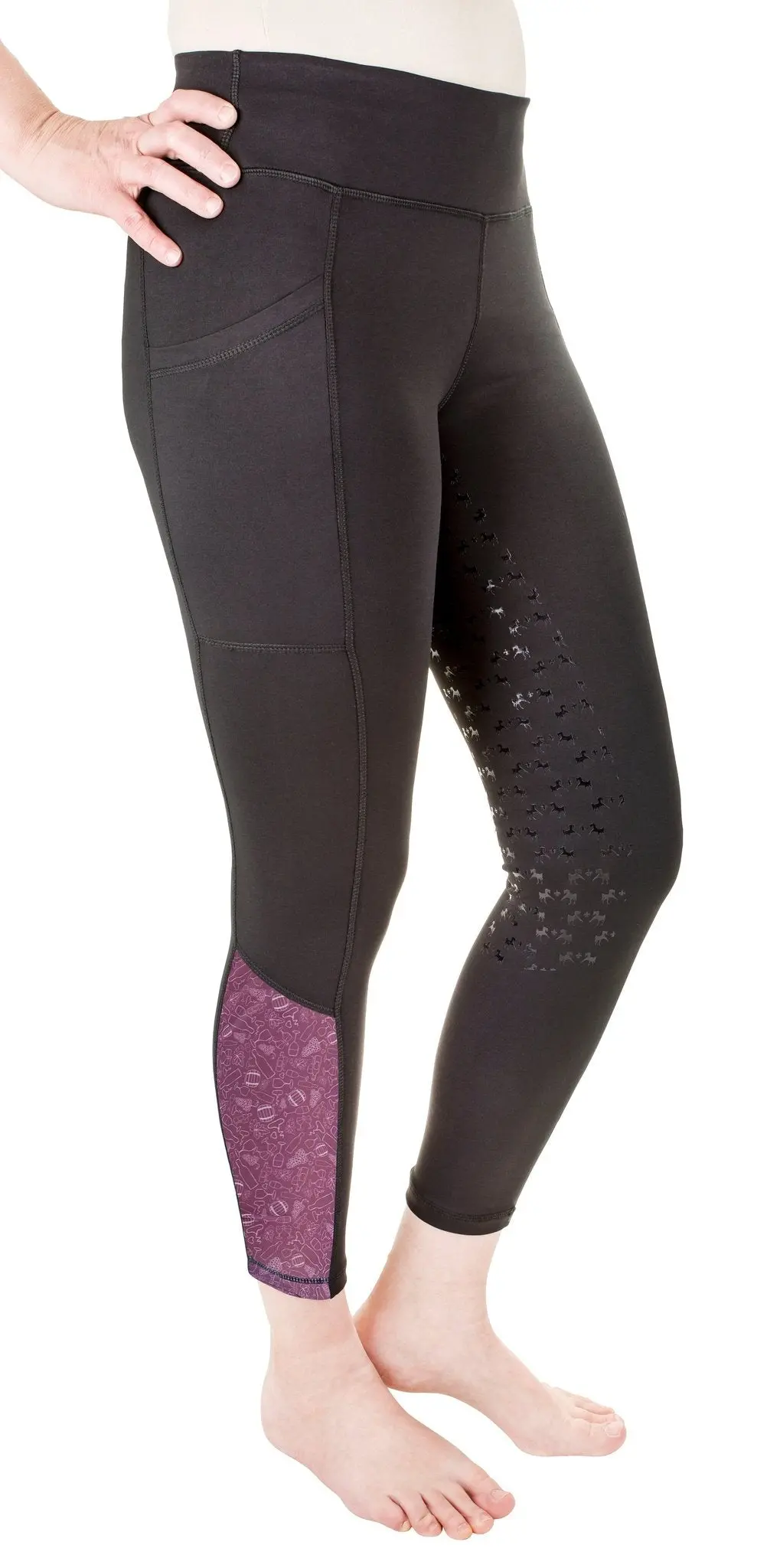Equine Couture Women Daisy Printed Smyrna Tights 6