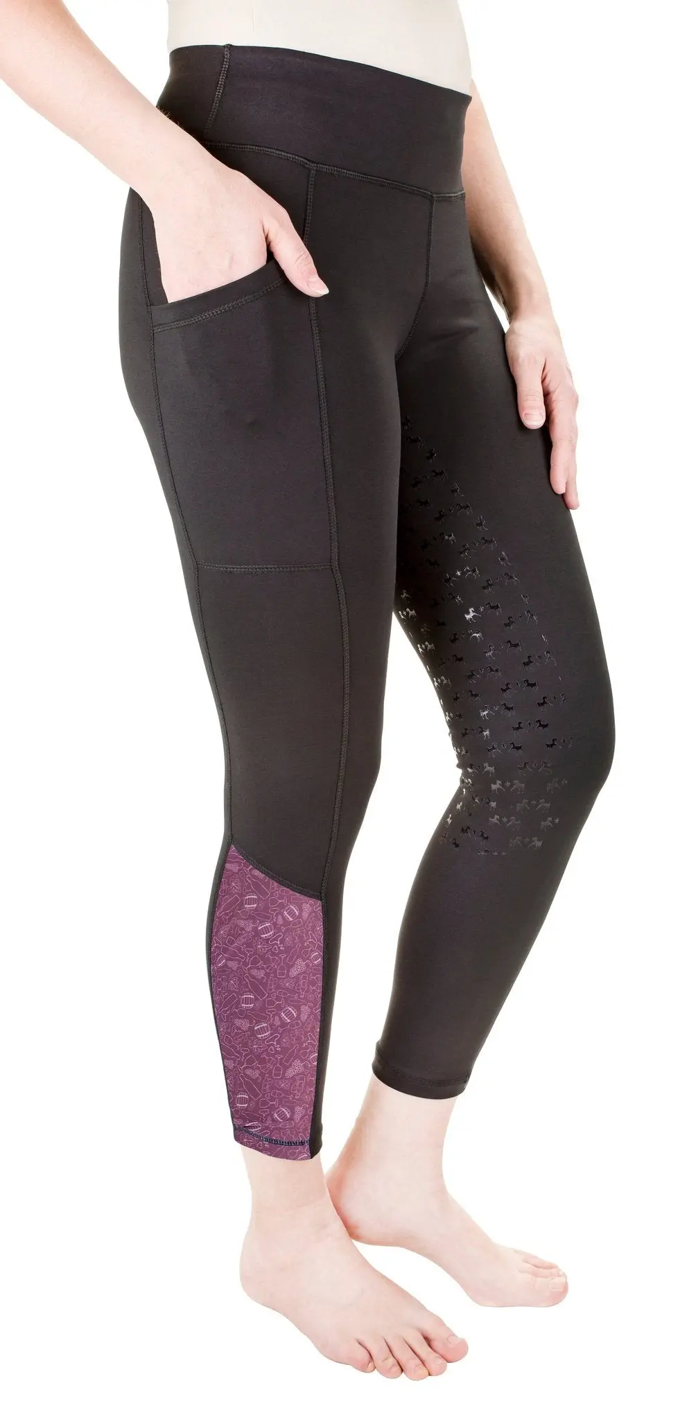 Equine Couture Women Daisy Printed Smyrna Tights 7