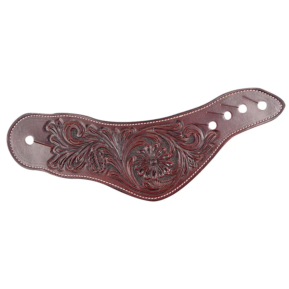 Classic Equine Mens Dove Wing Spur Strap Chocolate Harness Leather 1