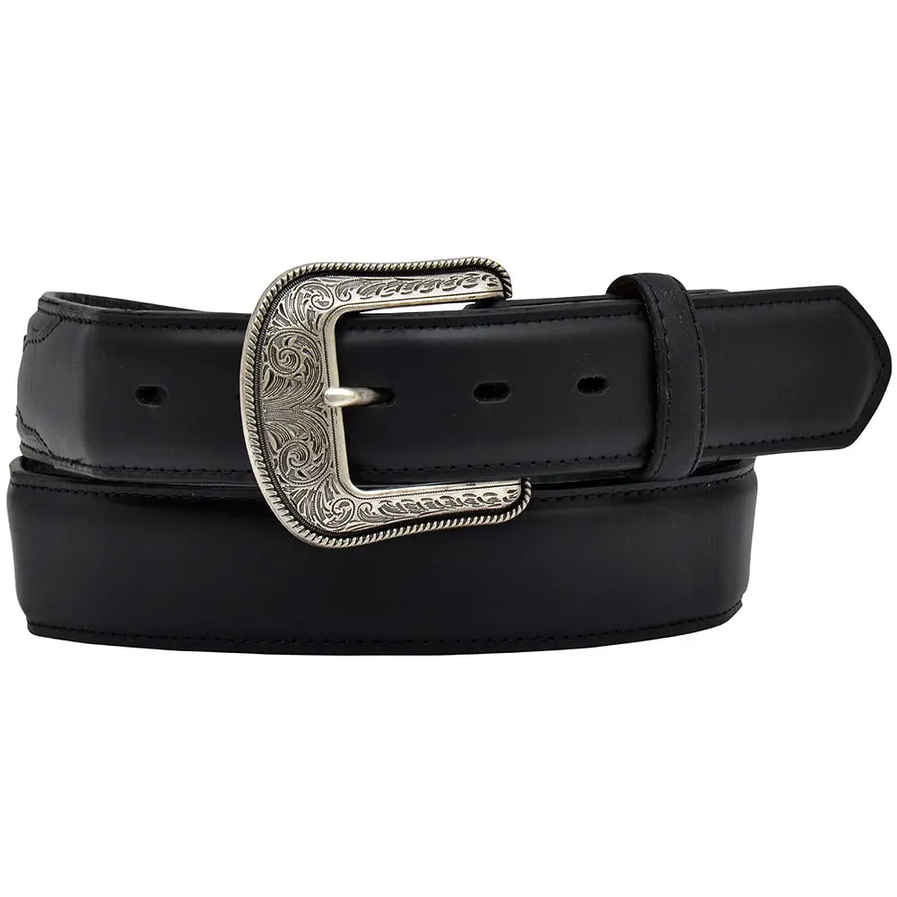 3D Belt 1.50 In. Mens Waxy Leather Western Basic Black 1