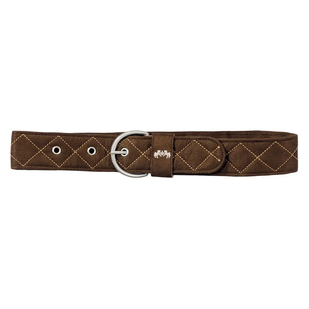 Equine Couture Diamond Quilted Suede Belt With Diagonal Line 8
