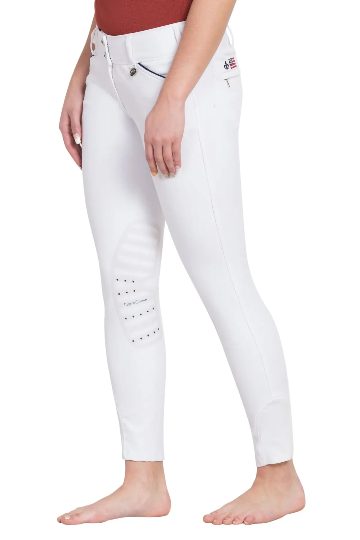 Equine Couture Ladies Brittni Silicone Knee Patch Breeches 1