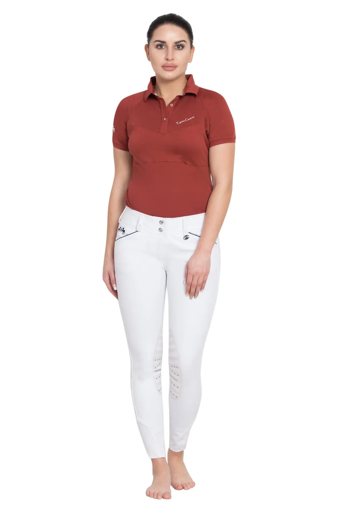 Equine Couture Ladies Brittni Silicone Knee Patch Breeches 1