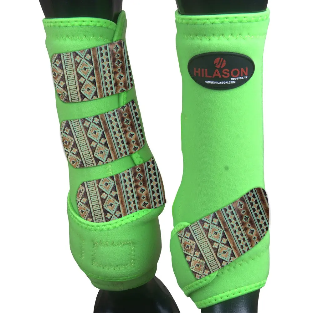 Large Hilason Horse Medicine Sports Boots Rear Hind Leg 1