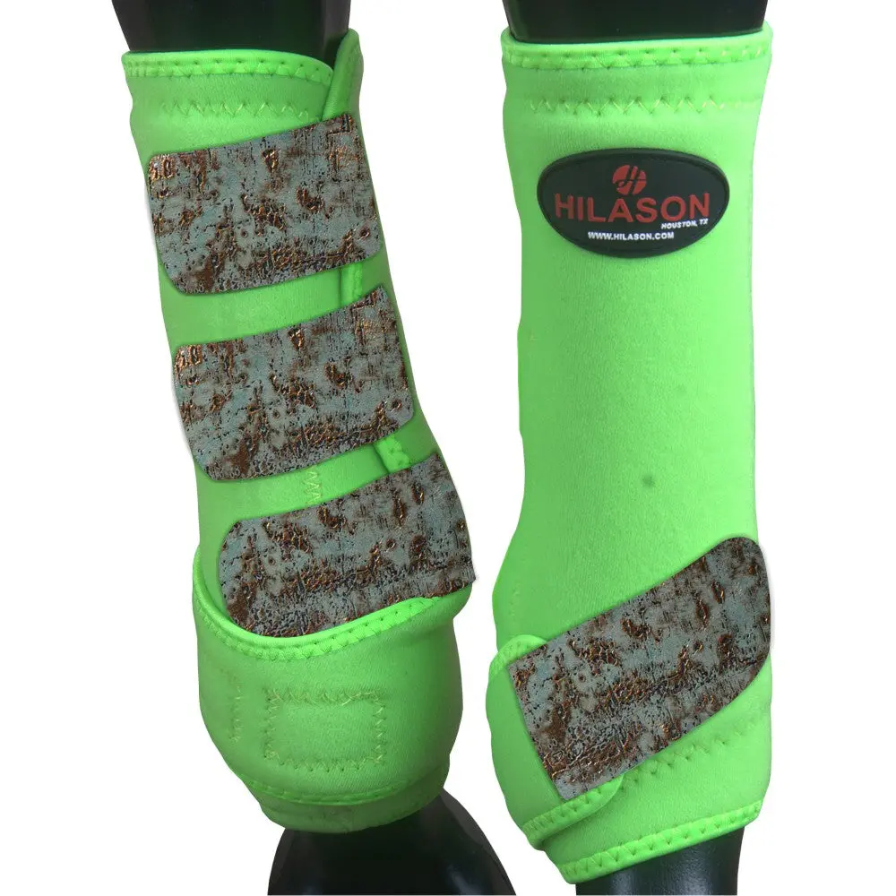 Large Hilason Horse Medicine Sports Boots Rear Hind Leg 1