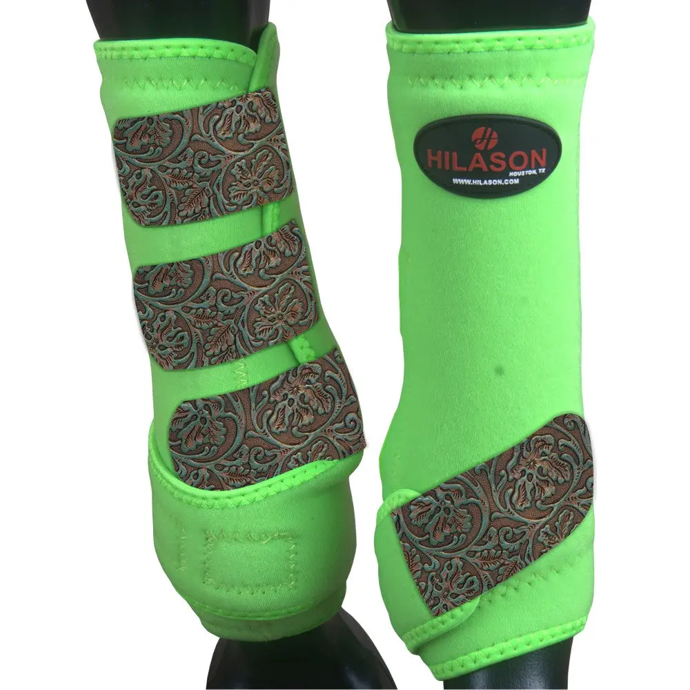 Large Hilason Horse Medicine Sports Boots Rear Hind Leg 1