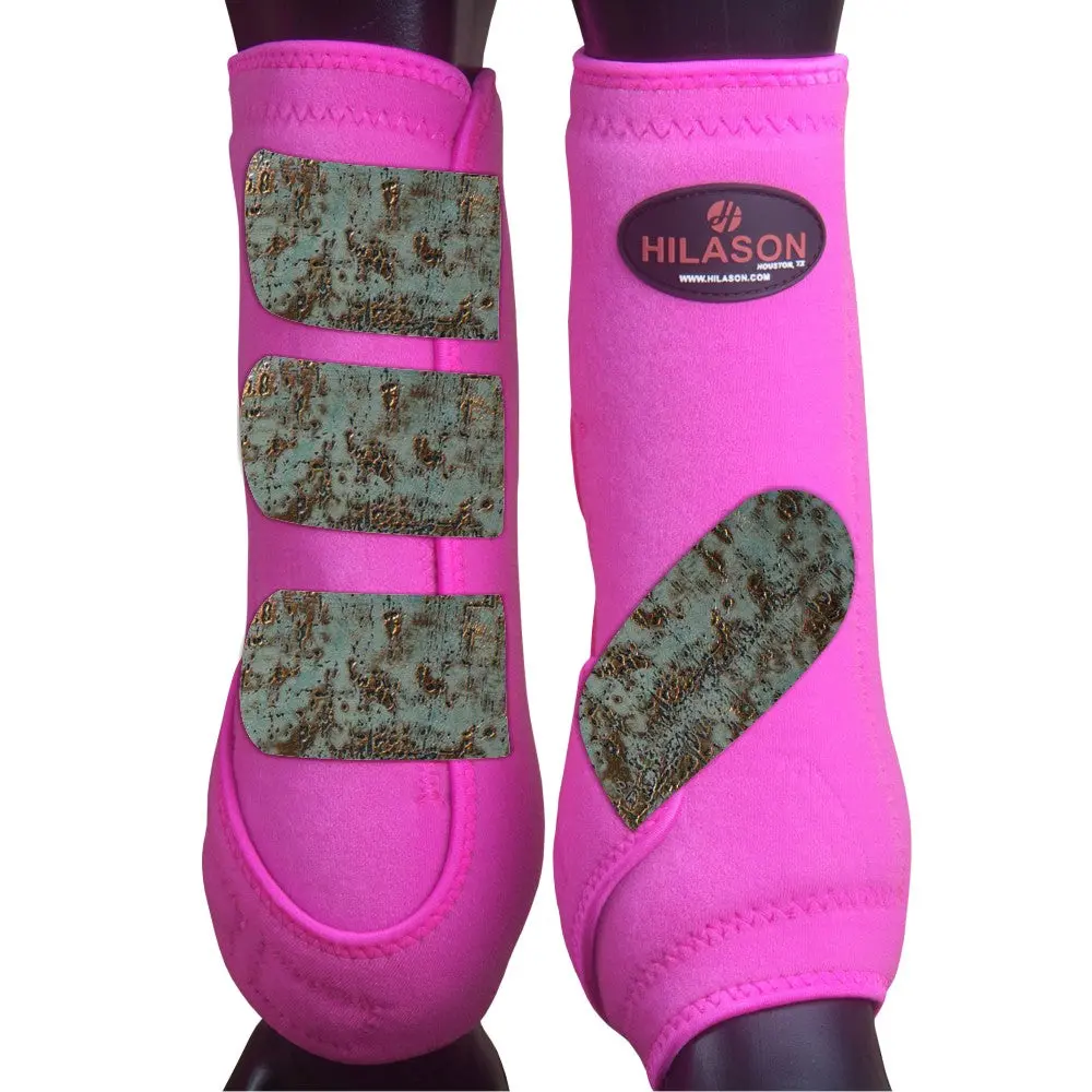 Large Hilason Horse Medicine Sports Boots Rear Hind Leg 1