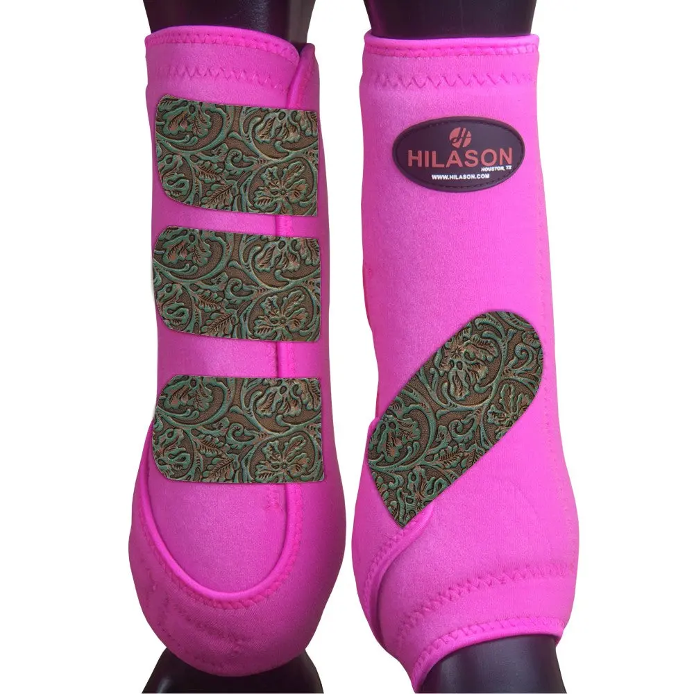 Large Hilason Horse Medicine Sports Boots Rear Hind Leg 1