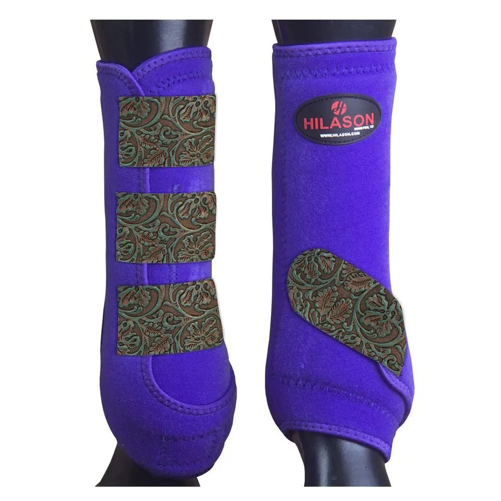 Large Hilason Horse Medicine Sports Boots Rear Hind Leg 1